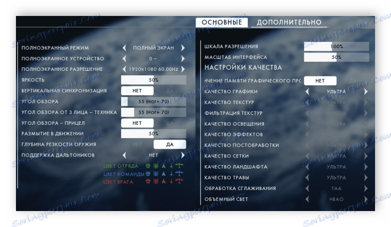 Nastavení grafiky Battlefield 1