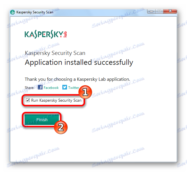 Začnime vyhľadávanie vírusov Kaspersky Security Scan