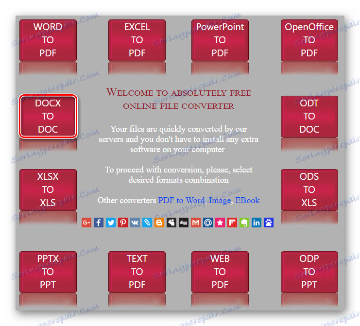 Glavna stran storitve Standard Converter