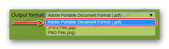 Izberite obliko za pretvorbo v ConvertFiles.com