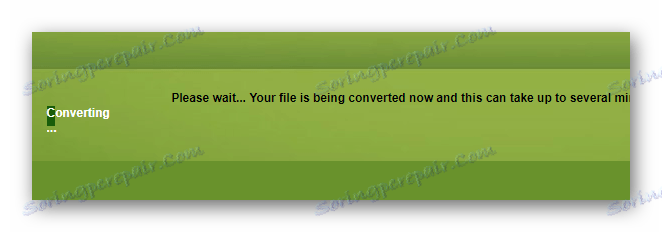 Čakanje na pretvorbo datoteke v ConvertFiles.com