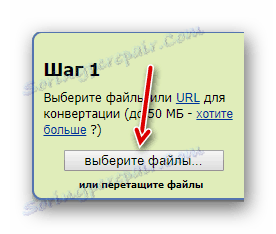 Izbira datoteke na Zamazar.com