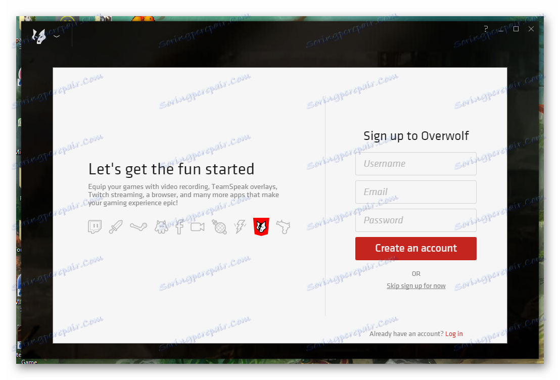 Реєстрація Overwolf