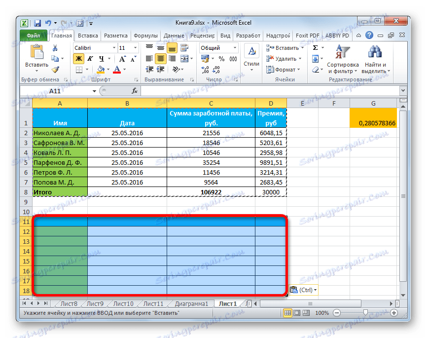 Formát je vložený do programu Microsoft Excel