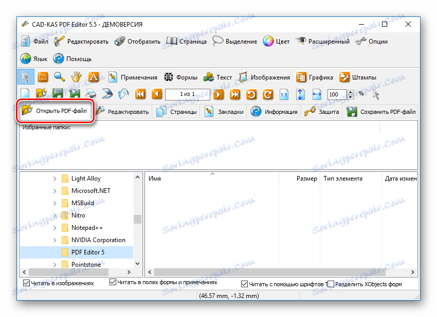 Otevření v editoru PDF