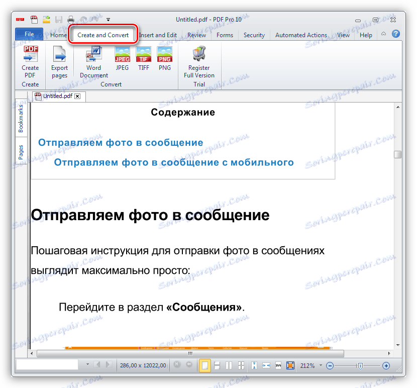 Export a konverze souborů v PDF Pro
