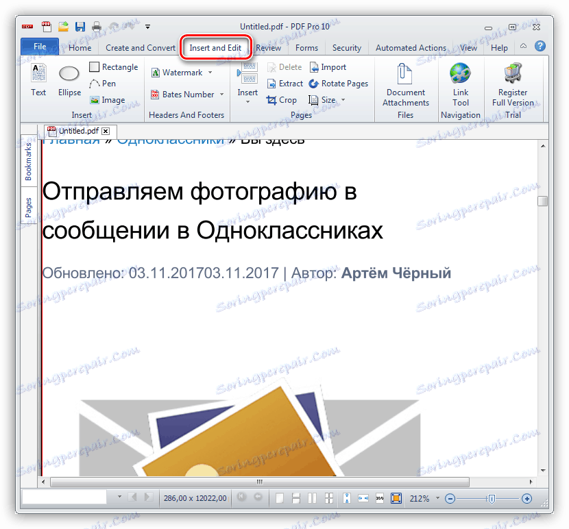 Další funkce pro úpravu prvků v PDF Pro