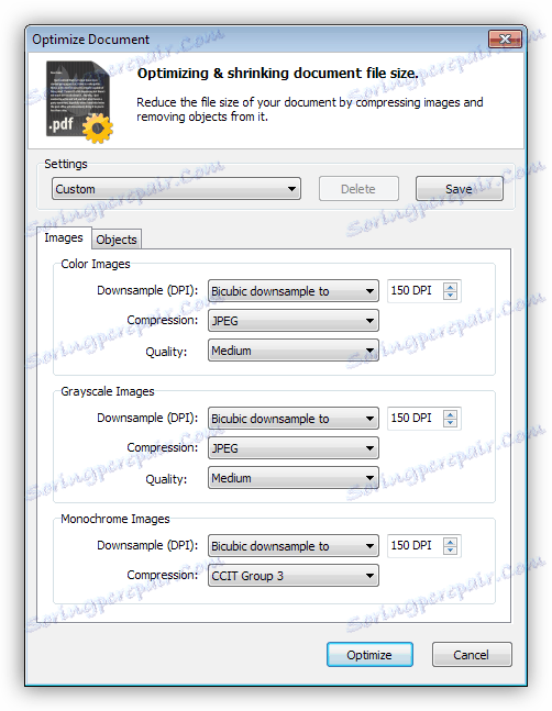 Optimalizace obrázků a prvků na stránkách v PDF Pro