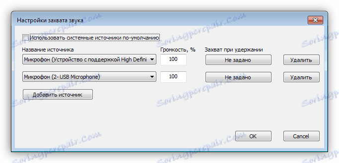 Nastavenia zachytávania zvuku v aplikácii PlayClaw