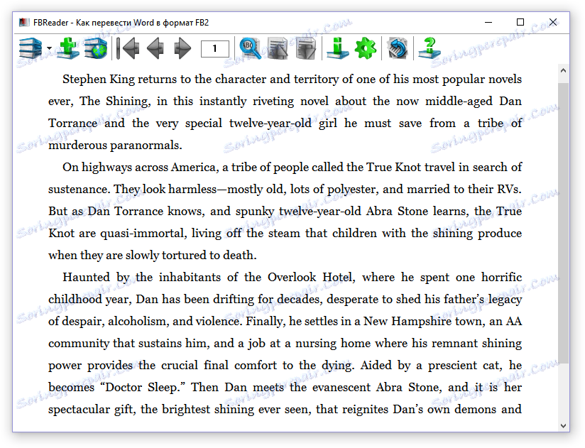 سند باز شده در FBReader