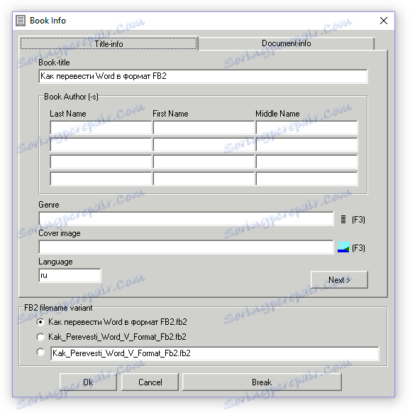 اطلاعات کتاب در htmlDocs2fb2