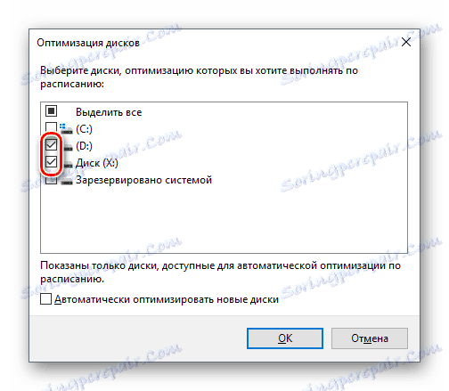 Výber diskov na defragmentáciu