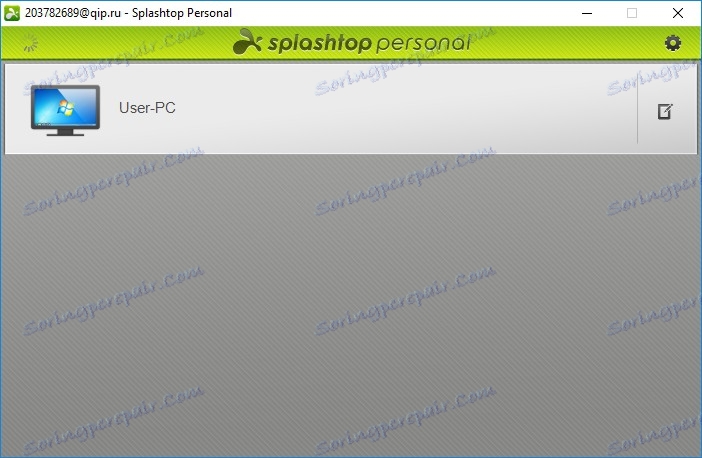 Hlavní okno programu Splashtop