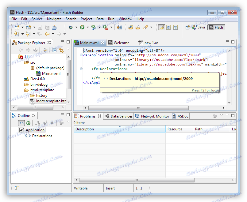 Program pro vytváření flash aplikací Adobe Flash Builder