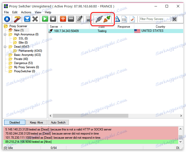 Удобно свързване и деактивиране на прокси сървъра в Proxy Switcher