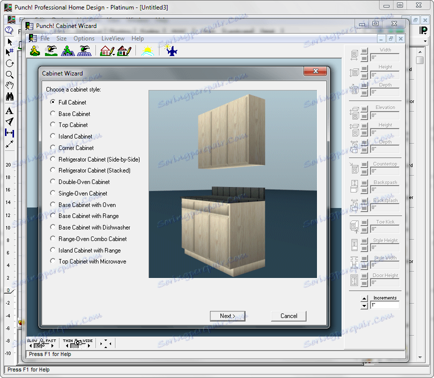 Конфигуратор за кухненски мебели в Punch Home Design
