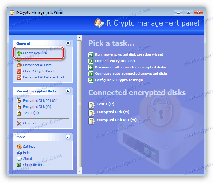 Създаване на виртуален диск в програмата R-Crypt