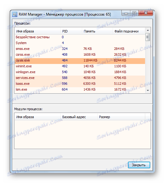 Мениджър на процесите в RAM мениджъра
