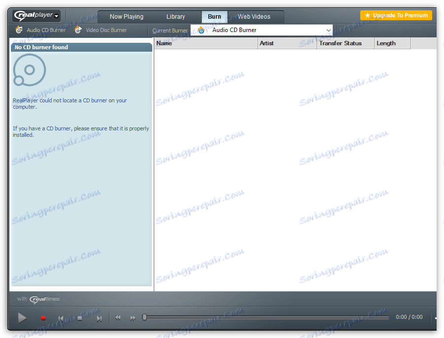 Spouštění disků CD nebo DVD v aplikaci RealPlayer