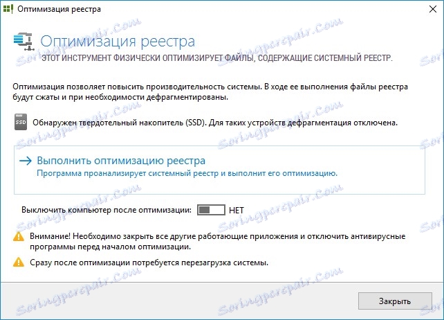 Optimalizácia databázy Registry počas životnosti registra