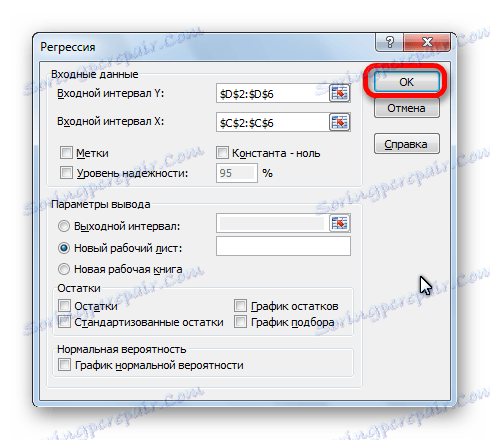 Spuštění regresní analýzy v aplikaci Microsoft Excel