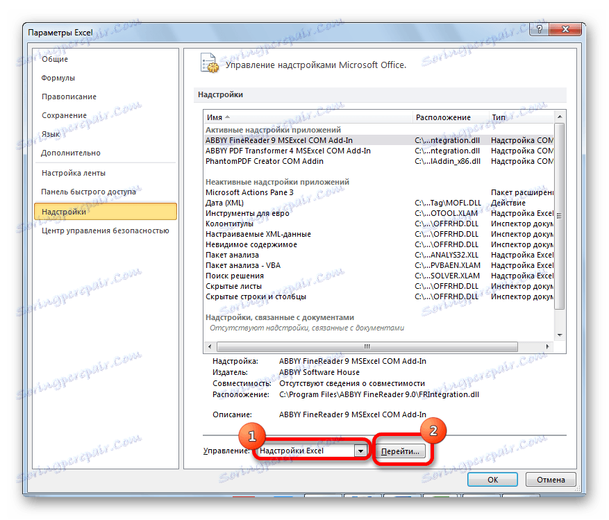 Přechod na doplňky v aplikaci Microsoft Excel