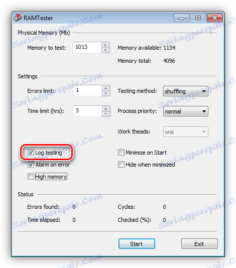 Запишете статистически данни за теста във файл в Analyzer за памет RightMark