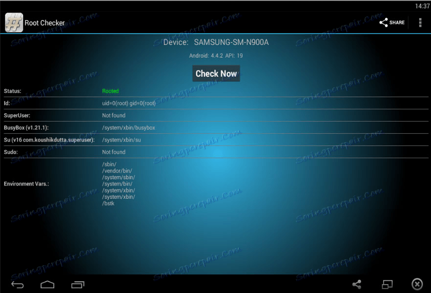 Root Kontrola programu BlueStacks