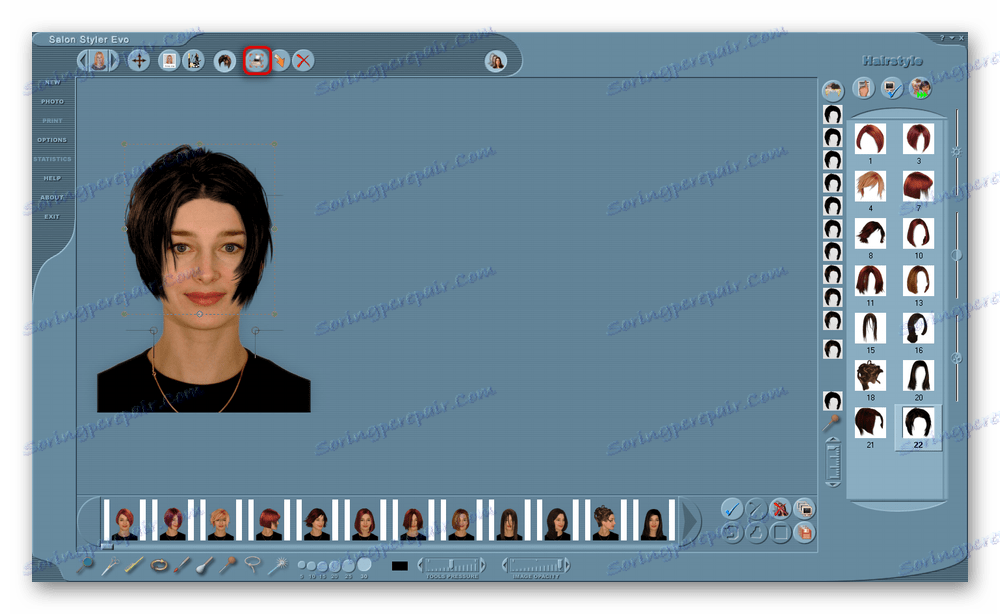 Възможност за извеждане на редактирани изображения за печат в Salon Styler Pro