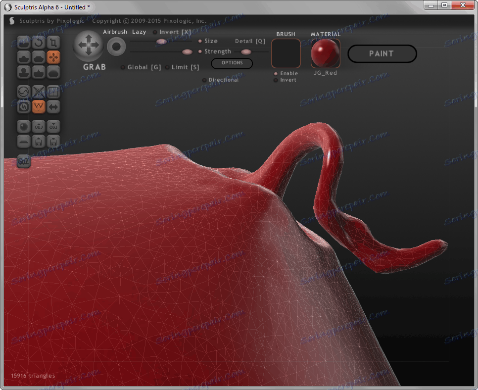 چرخش و حرکت در Sculptris