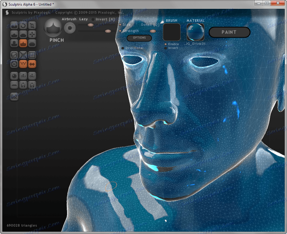 مواد مورد استفاده Sculptris