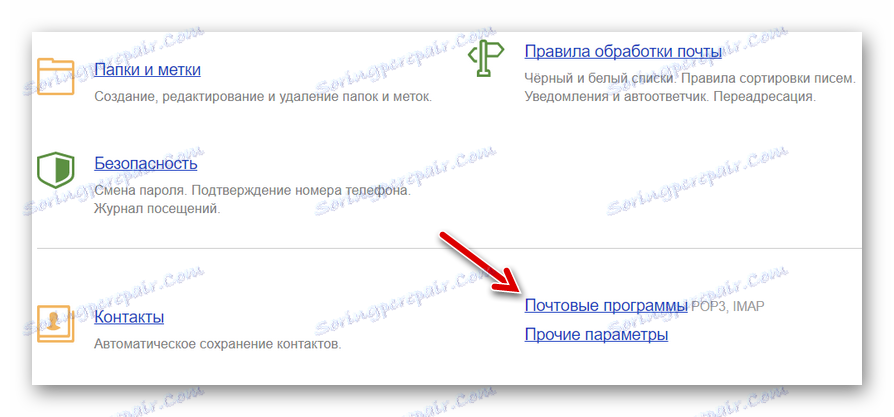 Předáváme nastavení poštovního protokolu v Yandex.Mail
