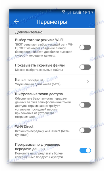 Установки дзвінка ShareIt