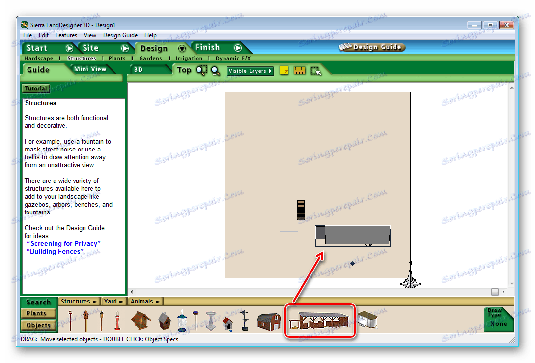 Dodawanie obiektu 3D Sierra LandDesigner