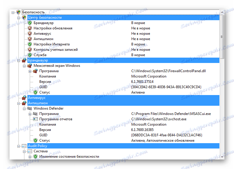 Категория Сигурност в SIW