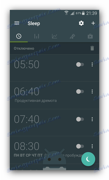 Alarmne ure Sleep kot Android