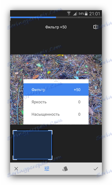 Konfigurowanie filtra Snapseed