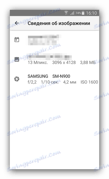 Dane zdjęciowe Snapseed