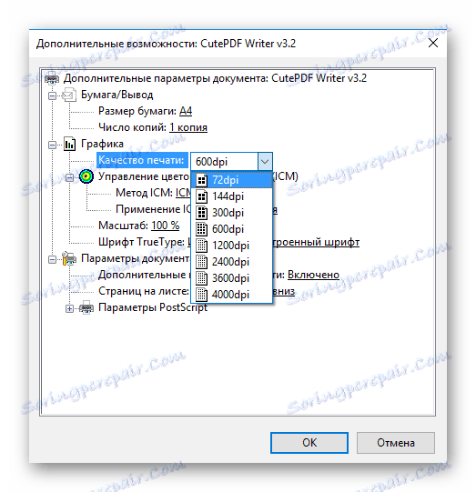 Додатне поставке ЦутеПДФ Вритер