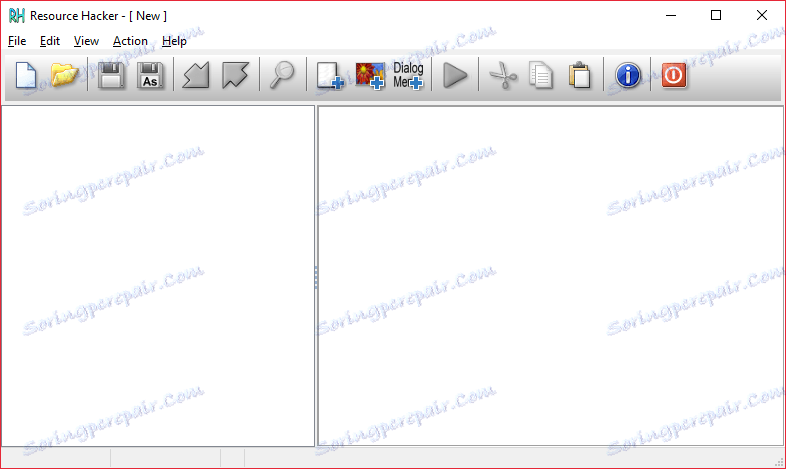 Hlavné okno Resource Hacker pre program rusifikácie programov