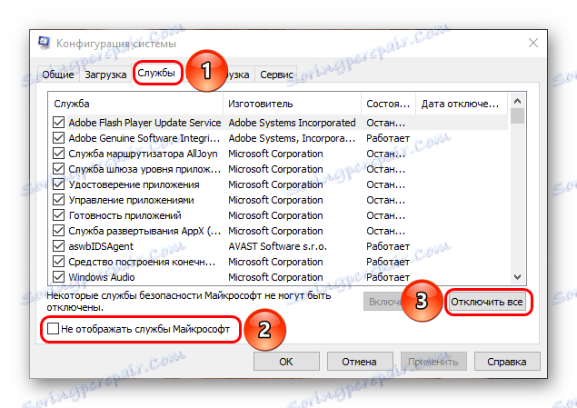 Onemogućavanje svih procesa