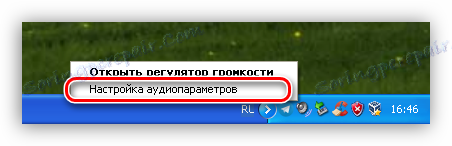Prístup k nastaveniam zvuku v operačnom systéme Winsows XP
