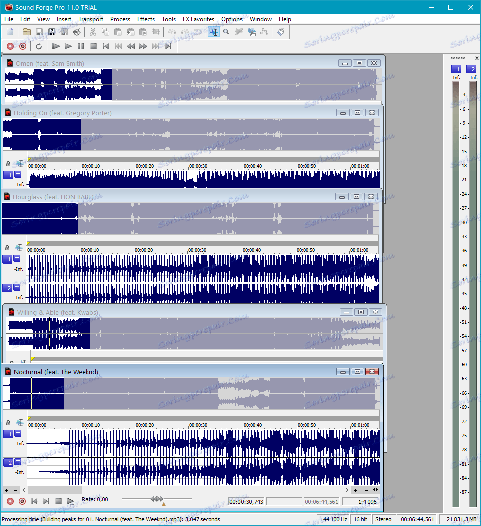 معالجة الدفعات في Sound Forge Pro