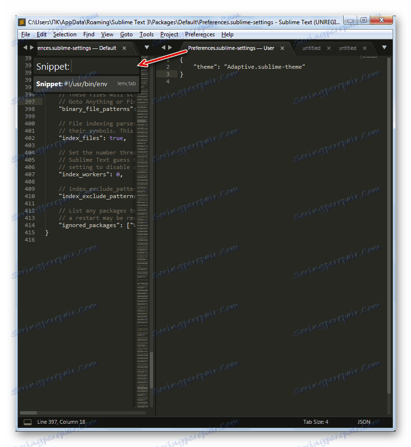 Snippety w programie SublimeText