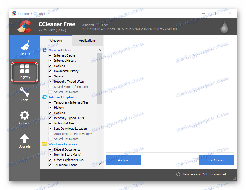 Rozhraní CCleaner
