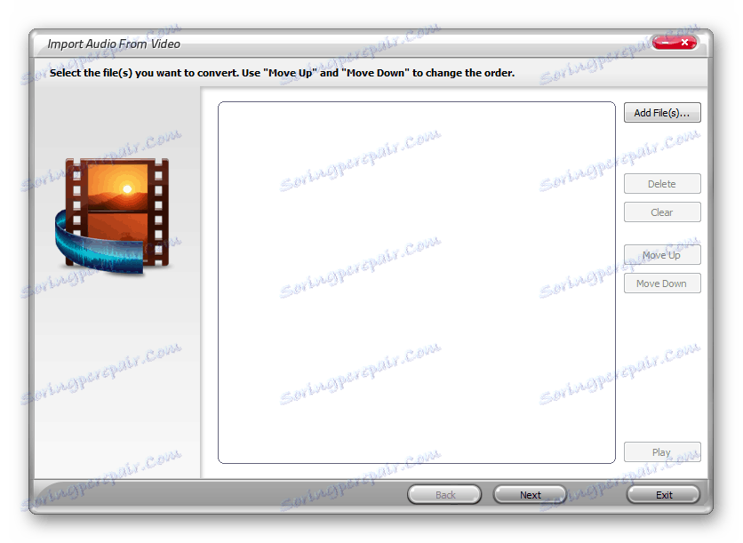 Import zvuku z videa Swifturn Free Audio Editor