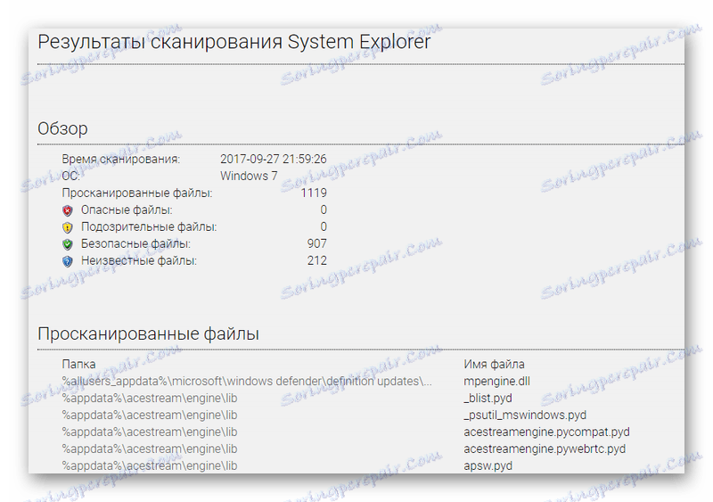 Wynik skanowania w Eksploratorze systemu