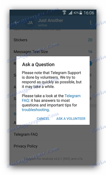 Komunikacija s podporo telegrama v Telegramu