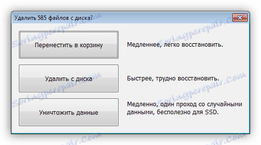 Brisanje datotek v TeraCopy