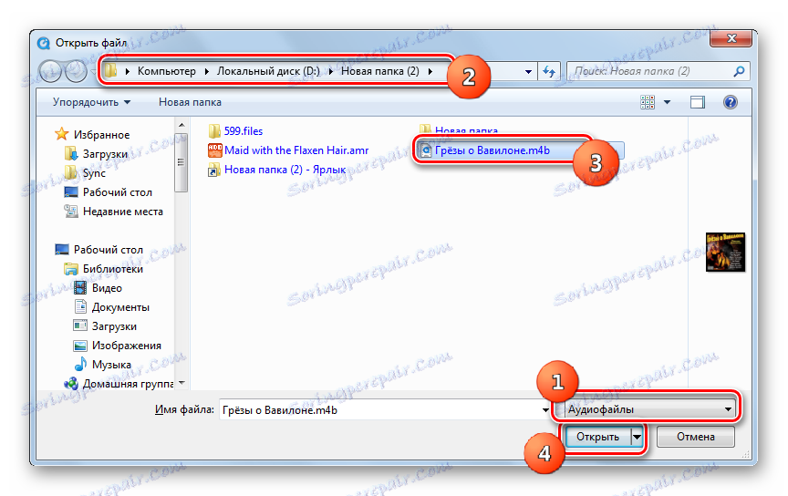 Okno do otwierania pliku w programie QuickTime Player